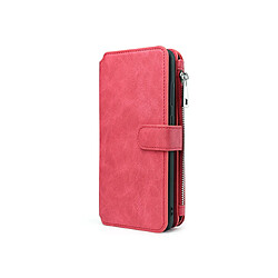 Portefeuille rouges Téléphone mobile Shell Multi-fonction Téléphone mobile Holster Flip Téléphone mobile Holster-iPhone 12mini 5.4