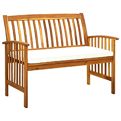 Maison Chic Banc de jardin avec coussins | Banquette de jardin | Chaise Relax 119 cm Bois solide d'acacia -MN37313