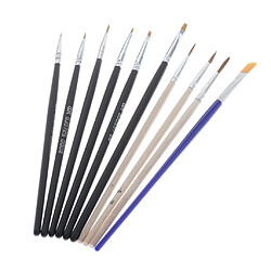 Avis Toy Model Hobby Artist Painting Brush Set Hand Tool Accessory R 10pcs