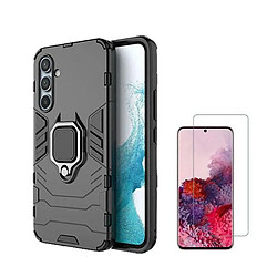 NIS Kit Film Verre Trempé Transparent + Coque Noire Samsung Galaxy A35 5G