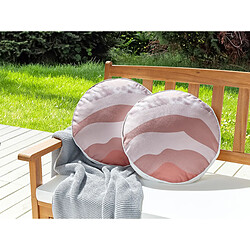 Beliani Lot de 2 coussins CAMPEI 40 x 40 cm Rose