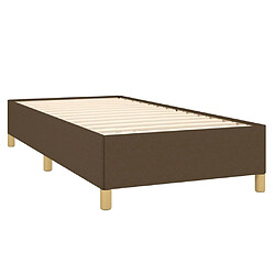 Avis vidaXL Cadre de lit sans matelas marron foncé 90x200 cm tissu