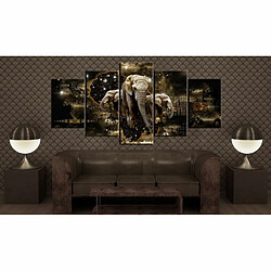 Paris Prix Tableau Imprimé Brown Elephants 100 x 200 cm