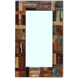 Decoshop26 Miroir Bois de récupération massif 80 x 50 cm DEC022648