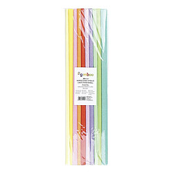 Acheter Gimboo - Lot de 10 rouleaux de papier crépon pastel 50 x 200 cm triés / ruban crêpé multicolore / idéal pour les loisirs créatifs / 1 paquet / couleurs assorties.