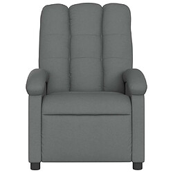 Avis vidaXL Fauteuil de massage inclinable Gris foncé Tissu