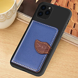 Wewoo Coque Souple Pour iPhone 11 Litchi Pattern Card Bag Support de portefeuille + TPU Phone Case avec fente carte de Fonction Bleu