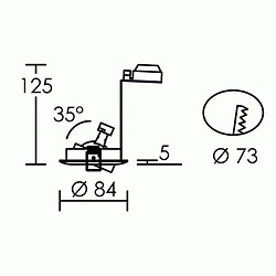 spot encastré rond orientable g5.3 aric lunar 50-12 blanc