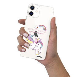 Coque iPhone 12 mini souple transparente Partir En Licorne Motif Ecriture Tendance Evetane pas cher