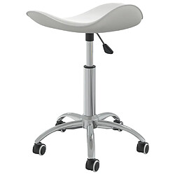 Avis vidaXL Tabouret de salon et spa Blanc Similicuir