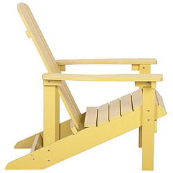 Acheter Beliani Chaise de jardin ADIRONDACK Bois d'ingénierie Jaune