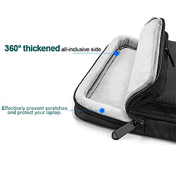 Wewoo Sacoche Sac à main en nylon pour ordinateur portable étanche ordinateurs portables de 13 à 14 pouces avec sangle de coffre à bagages noir pas cher