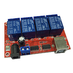 Module de relais USB 4 canaux HID sans lecteur Relais USB pour contrôle de MCU 5V pas cher