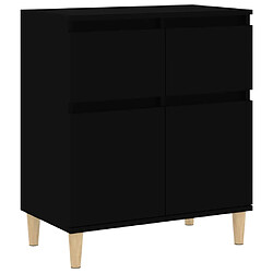 vidaXL Buffet Noir 60x35x70 cm Bois d'ingénierie