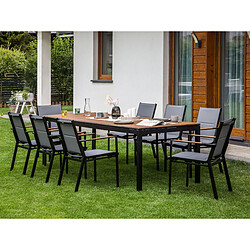 Beliani Table de jardin Bois d'ingénierie Bois clair TOFANE