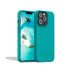 BIGBEN Coque iPhone 13 Pro Natura Blue Lagoon - Eco-conçue Just Green