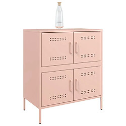 Avis vidaXL Buffet rose 68x39x79 cm acier