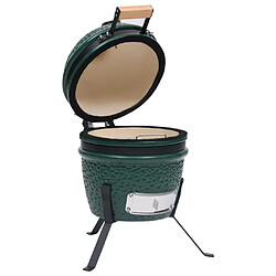 Avis vidaXL Barbecue à fumoir Kamado 2-en-1 Céramique 56 cm Vert