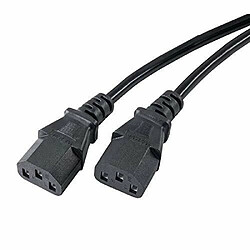 Acheter Akyga AK PC de pédales Câble d'alimentation Séparateur Y Forme, 1,8 m, 2 x C13 pour PC, Imprimante, écrans Noir