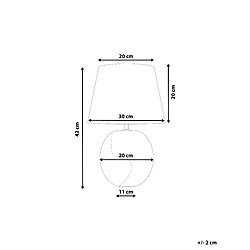 Avis Beliani Lampe à poser ARGUN Céramique Argenté
