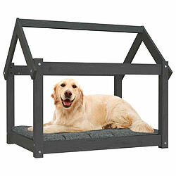 Acheter Maison Chic Niche Lit pour chien | Panier couchage pour chien Gris 81x60x70 cm Bois de pin solide -GKD34844