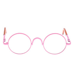 Lunettes rondes en cuivre pour 1/6 blythe poupée de salon 9cm rose clair