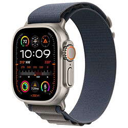 Alpine Loop Band pour Apple Watch Series 1 á 10 / SE / Ultra (2) (44/45/46/49 mm) - Taille L - Bleu