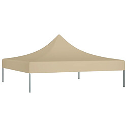 vidaXL Toit de tente de réception 2x2 m Beige 270 g/m²