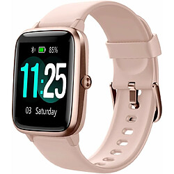 Vendos85 Montre Connectée Femme Homme Smartwatch Bluetooth pour Android iOS Podometre rose