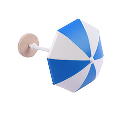 Modèles de parasol de parapluie miniature de plage maison de poupée bricolage bleu + L pas cher