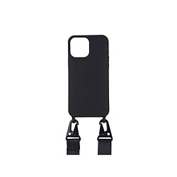 Eko Coque pour iPhone 12/12 Pro Compatible Chargeur Sans Fil avec Lanière Mousqueton Noir