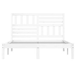 Acheter Maison Chic Lit adulte - Lit simple Cadre de lit,Structure du lit Contemporain Blanc Bois de pin massif 120x200 cm -MN54765