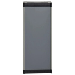 Acheter vidaXL Armoire de rangement de jardin 1 étagère Gris/noir 35x40x85 cm