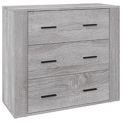 vidaXL Buffet Sonoma gris 80x33x70 cm Bois d'ingénierie