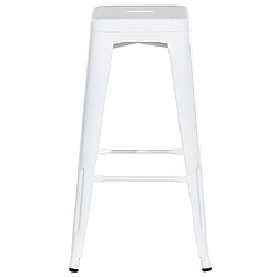 Beliani Tabouret de bar Set de 2 Blanc CABRILLO pas cher