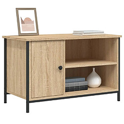 Avis Maison Chic Meuble TV scandinave - Banc TV pour salon Chêne sonoma 80x40x50 cm Bois d'ingénierie -MN58942