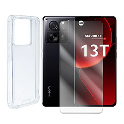 Coque de protection souple silicone transparente + Lot de 2 Verre trempé pour Xiaomi 13T 5G 6.67" - VISIODIRECT -