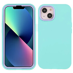 Coque en TPU antichoc, caoutchouté, anti-empreinte digitale bleu clair pour votre iPhone 13 6.1 pouces