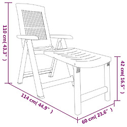 vidaXL Chaise longue vert plastique pas cher