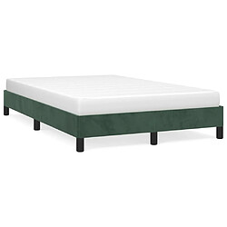 vidaXL Cadre de lit sans matelas vert foncé 120x200 cm velours