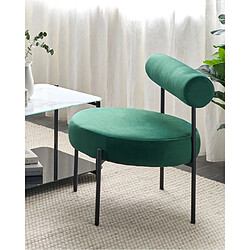 Beliani Fauteuil ALPHA Velours Vert émeraude