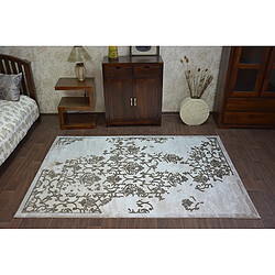 RUGSX Tapis ACRYLIQUE BEYAZIT 1798 Ivoire Foncé Marron 120x180 cm