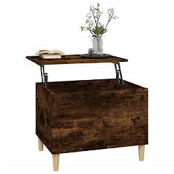 ComfortXL Table Basse Chêne Fumé 60x44,5x45 Cm Bois D'ingénierie pas cher