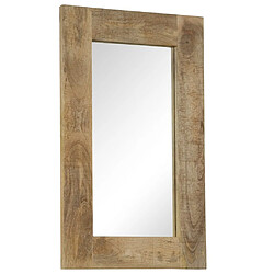 vidaXL Miroir Bois de manguier massif 50 x 80 cm