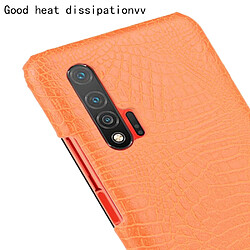 Wewoo Coque Pour Huawei Nova 6 5G Antichoc Crocodile Texture PC + PU Case Orange pas cher