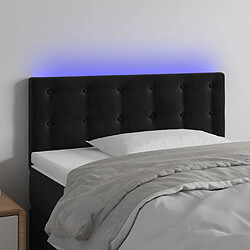 vidaXL Tête de lit à LED Noir 90x5x78/88 cm Velours