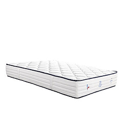 LUXURY LITERIE Matelas 90x190 cm, Patriote, 27cm, Ressorts Ensachés, mémoire de forme, indépendance du couchage, face été/hiver