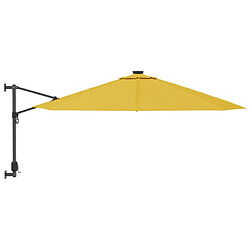 Helloshop26 Parasol d'extérieur mural 290 cm jaune 02_0008699