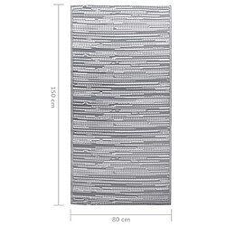 vidaXL Tapis d'extérieur Gris 80x150 cm PP pas cher