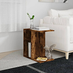 vidaXL Table d'appoint Chêne fumé 50x30x50 cm Bois d'ingénierie